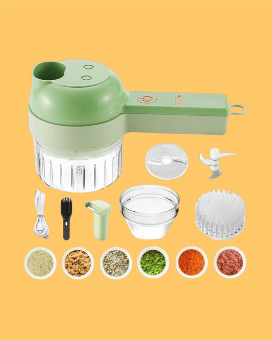 4-in-1 Portable Electric Vegetable Cutter Set